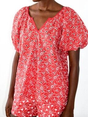 Never A Wallflower Red Eyelit Top